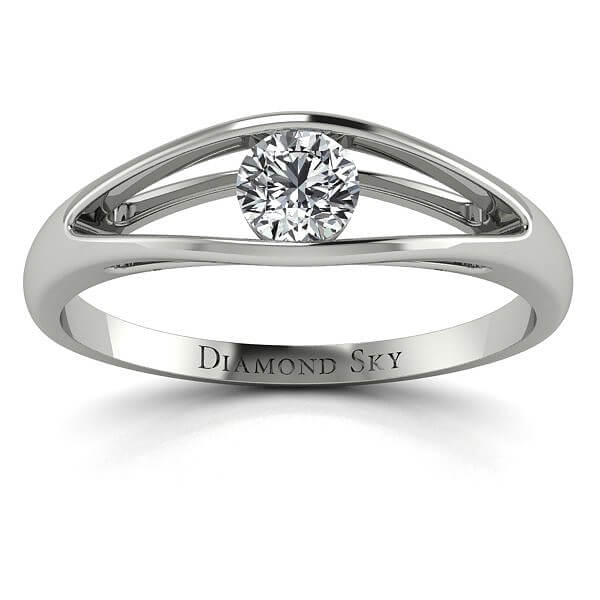 Diamondsky-n022bb025vs1h Smukłe piękno - Pierścionek zaręczynowy Diamond Sky, białe złoto, brylant