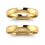 Klasyka piękna - Obrączki ślubne Diamond Sky z żółtego złota, 3,5mm, 4mm