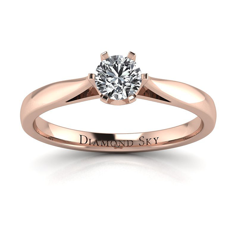 Diamondsky-n011rb019p1h Diamentowy urok - Pierścionek zaręczynowy, różowe złoto, 585, brylant