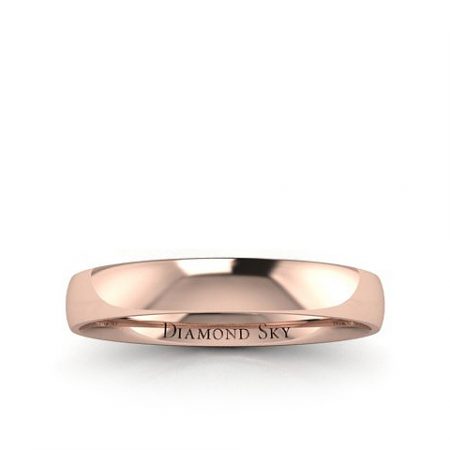Klasyka piękna - Obrączka Diamond Sky z różowego złota, próba 585, 3mm