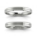 Ponadczasowa klasyka - Komplet płaskich obrączek Diamond Sky z palladu, 3mm