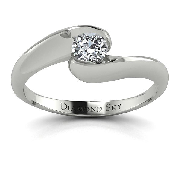 Diamondsky-n101plb027si2j Nowoczesny kształt - Pierścionek zaręczynowy Diamond Sky, pallad, diament