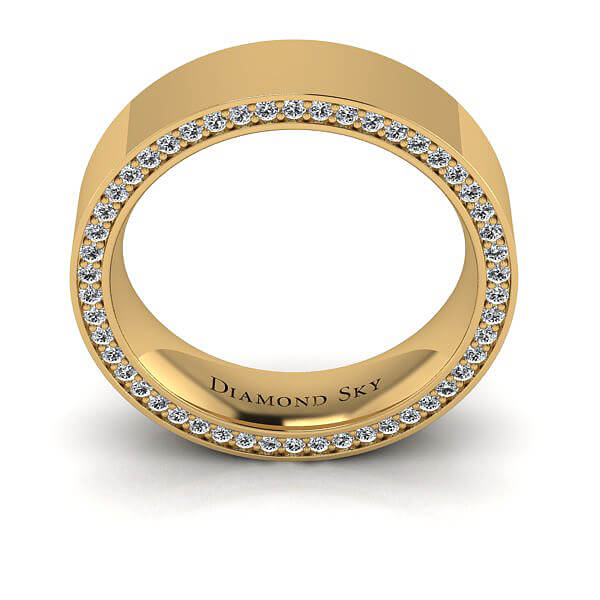 Diamondsky-n042zb025si1h Ukryte piękno - Pierścionek z diamentami, żółte złoto, próba 585