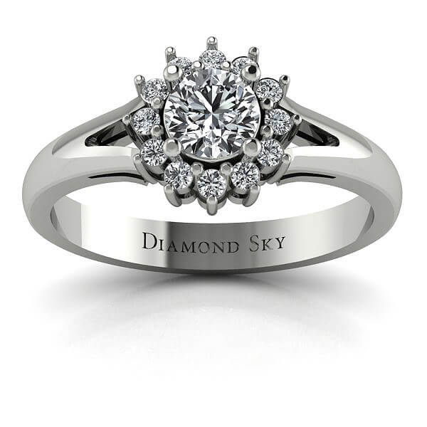 Diamondsky-n076bb028si1h Wiosenny urok - Pierścionek zaręczynowy z białego złota z diamentami