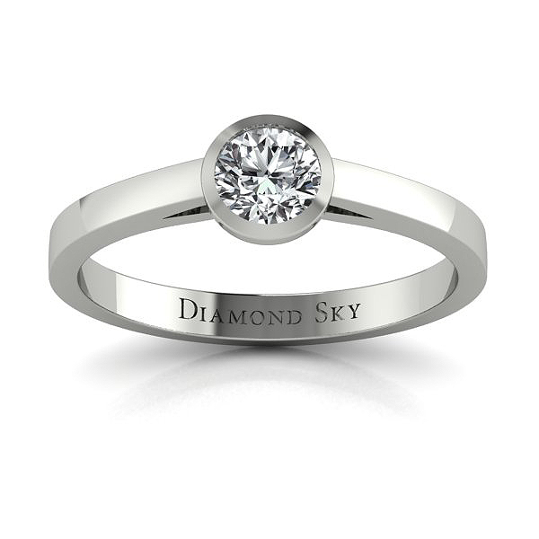 Diamondsky-n095plb026si2g Współczesny minimalizm - Pierścionek zaręczynowy z palladu z diamentem