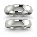 Ponadczasowy model - Klasyczne obrączki ślubne, białe złoto, próba 750, 3,5mm, 5mm