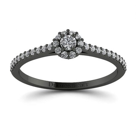Nieprzemijający blask - Pierścionek Diamond Sky, czarne złoto, diamenty