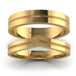 Klasyczne dopasowanie - Obrączki ślubne Diamond Sky z żółtego złota, 3,2mm, 5mm
