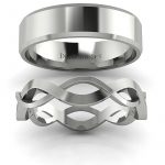 Związani miłością - Obrączki ślubne Diamond Sky z białego złota
