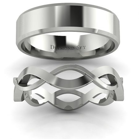 Związani miłością - Obrączki ślubne Diamond Sky z białego złota
