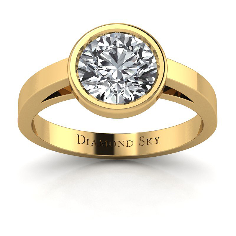 Diamondsky-n152zb098vs2j Piękno współczesności Perfect Fit - Pierścionek zaręczynowy z diamentem z żółtego złota