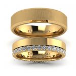 Na zawsze razem - Komplet obrączek Diamond Sky, żółte złoto, diamenty
