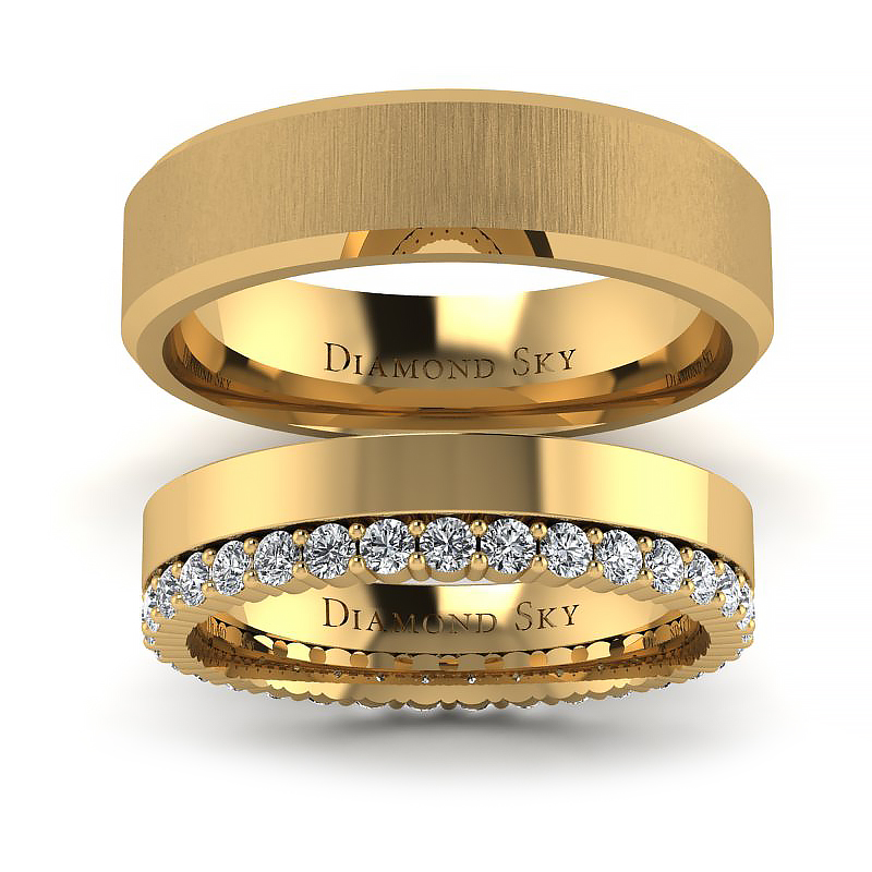Diamondsky-n156zb044si1h_mat Na zawsze razem - Komplet obrączek Diamond Sky, żółte złoto, diamenty