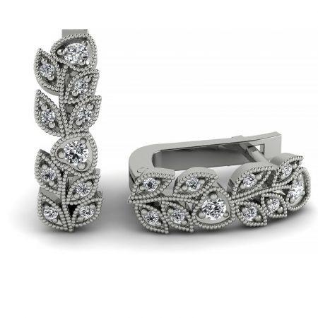 Naturalne piękno - Kolczyki z z białego złota Diamond Sky z brylantami