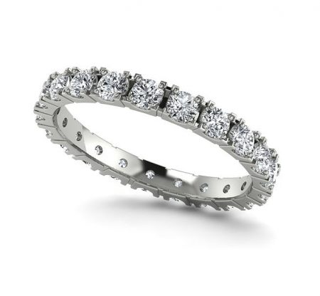 Blask piękna - Obrączka ślubna Diamond Sky, białe złoto, diamenty