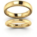Klasyka - Półokrągłe obrączki ślubne z żółtego złota, próba 750, 2,8mm, 4mm