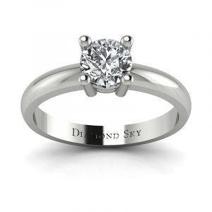 Szykowny minimalizm - Pierścionek zaręczynowy Diamond Sky, platyna, diament