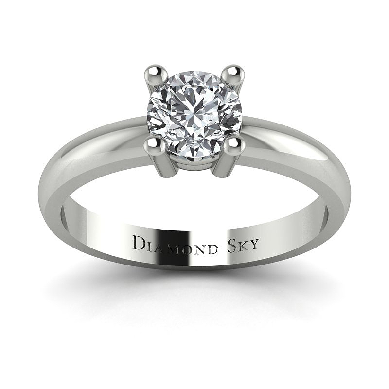 Diamondsky-n191ptb044vs1h Szykowny minimalizm - Pierścionek zaręczynowy Diamond Sky, platyna, diament