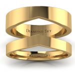 Miłosne dopasowanie - Obrączki ślubne z żółtego złota, 3,5mm, 4,8mm