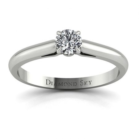 Błysk elegancji - Pierścionek zaręczynowy z palladu z diamentem