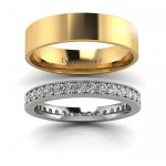 Diamentowy wdzięk - Komplet obrączek Diamond Sky, dwukolorowe złoto, diamenty