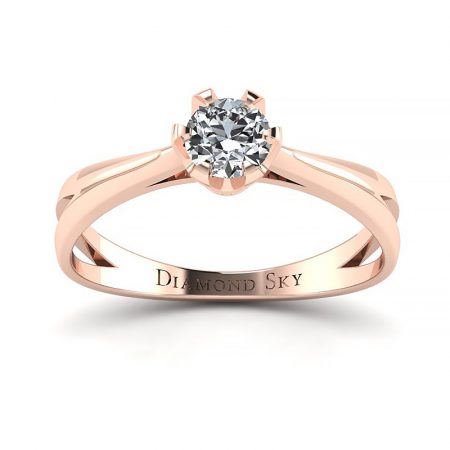 Zaręczynowa klasyka - Pierścionek zaręczynowy Diamond Sky z różowego złota z diamentem