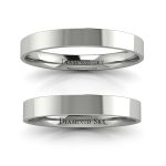 Miłość do klasyki - Płaskie obrączki ślubne z palladu, 3mm