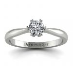 Diamentowy czar - Pierścionek Diamond Sky z białego złota z pięknym diamentem