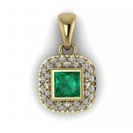 Urzekające piękno - Zawieszka z żółtego złota, Diamond Sky, diamenty, szmaragdy