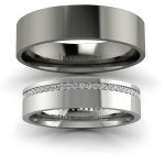 Blask miłości - Obrączki ślubne z białego oraz czarnego złota z brylantami Diamond Sky