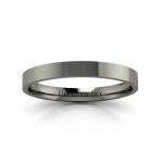 Klasyka w czerni - Płaska obrączka z czarnego złota, 2.5mm