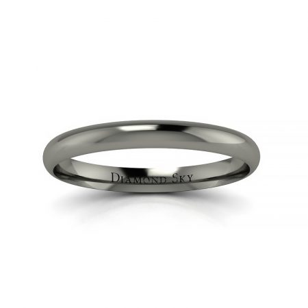 Czarny szyk - Cienka obrączka z czarnego złota, 3.1 mm