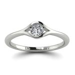 Wieczna obietnica - Pierścionek zaręczynowy z białego złota z diamentem ~0,20 ct